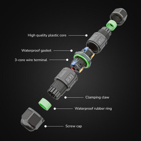 Hoftronic kabelverbinder ip68 waterdicht 4 tot 11 3