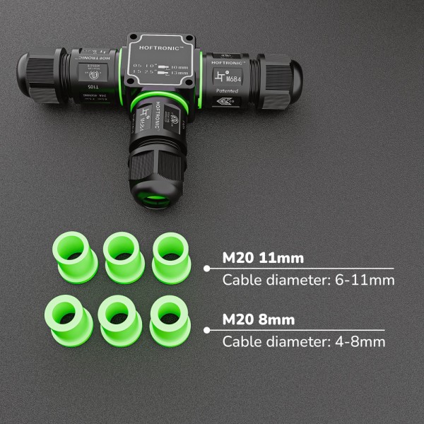 Hoftronic kabelverbinder ip68 waterdicht voor 3 ka 3