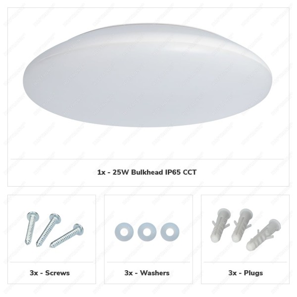 Hoftronic led bulkhead 38 cm plafondlamp wandarmat 48