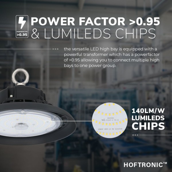 Hoftronic led high bay 100w 4000k ip65 lumileds le 2