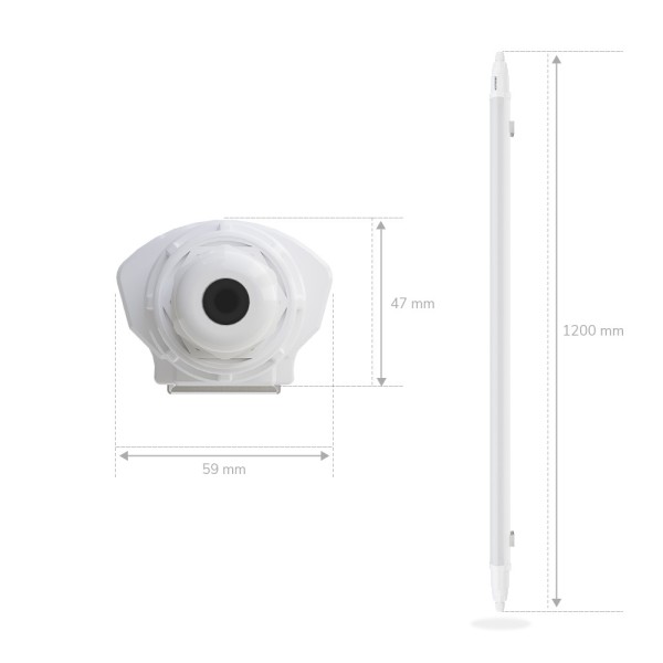 Hoftronic q series led tl armatuur 120cm ip65 wate 17