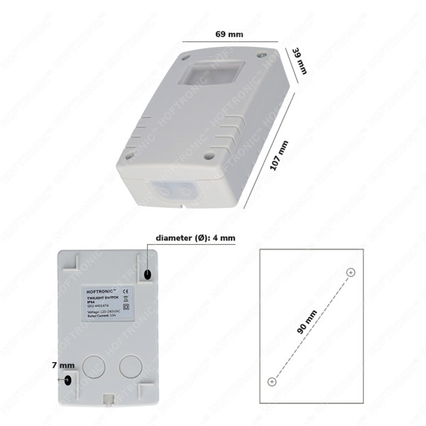 Hoftronic schemerschakelaar met timerfunctie ip65 4