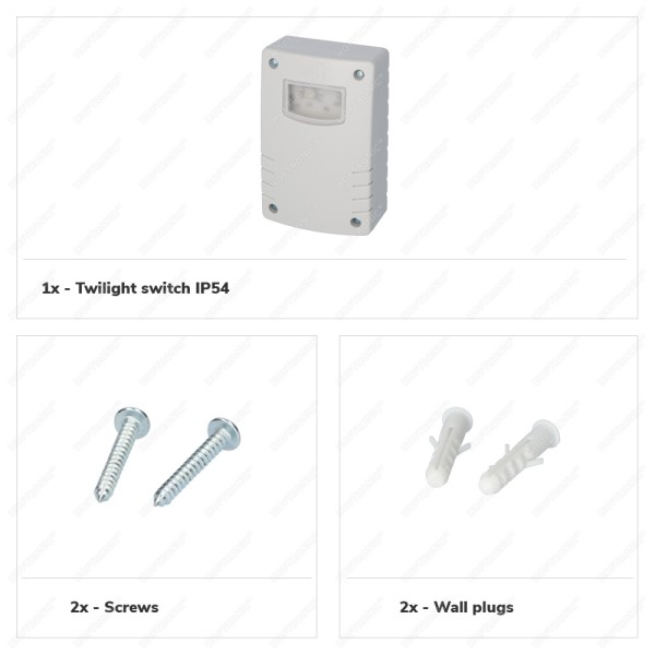 Hoftronic schemerschakelaar met timerfunctie ip65 5