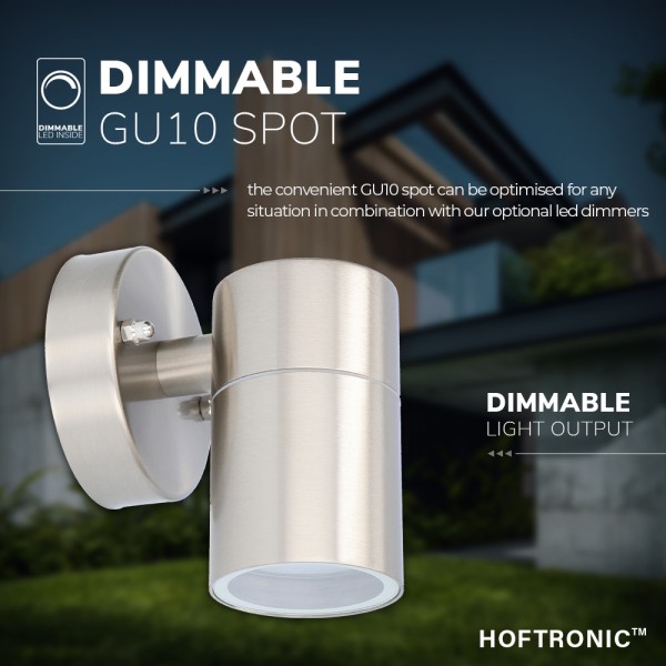 Hoftronic set van 4 dimbare led wandlamp mason 270 14