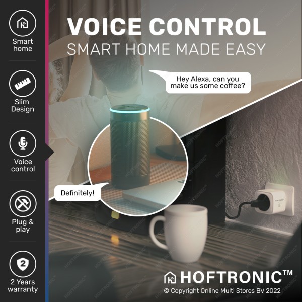 Hoftronic smart 2x slimme stekker wifi bluetooth m 4