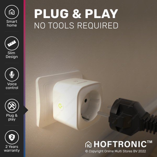 Hoftronic smart 2x slimme stekker wifi bluetooth m 5