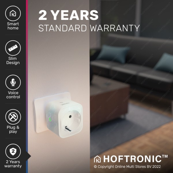 Hoftronic smart 2x slimme stekker wifi bluetooth m 6