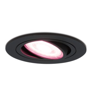 Hofronic Miro slimme LED inbouwspot – WiFi & Bluetooth – Dimbaar via app – Kantelbaar – RGBWW – 5.5W – GU10 – Zwart – IP20 voor binnen