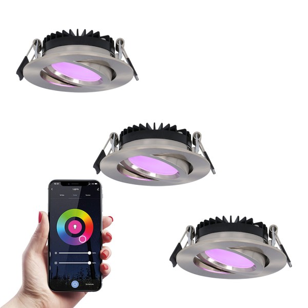 Hoftronic smart set van 3 smart led inbouwspots ro