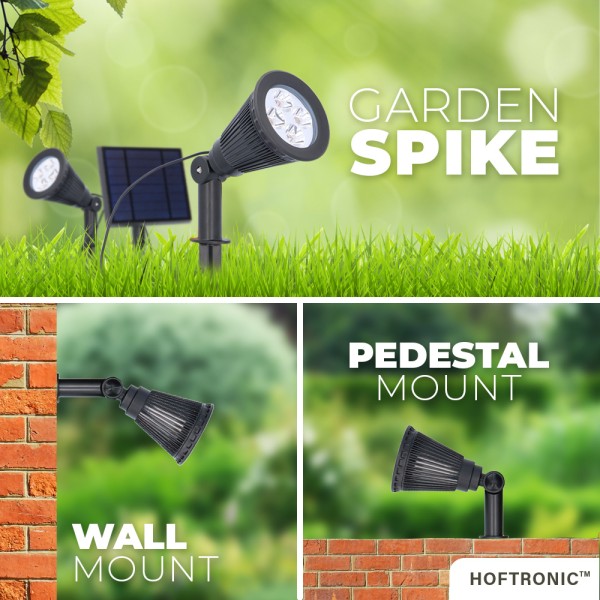 Hoftronic solar led tuinspot bend duo met los zonn 1