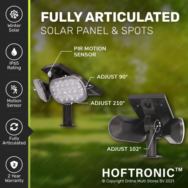 Hoftronic solar led tuinspot pato pir met beweging 4