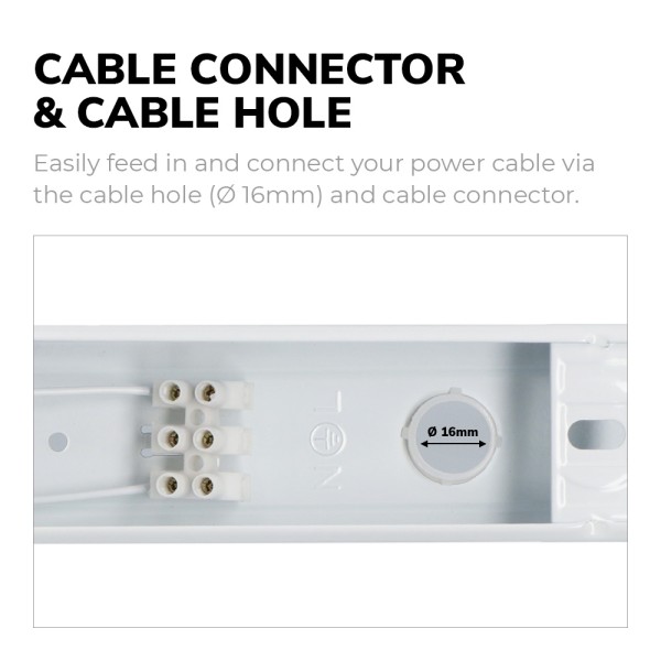 Hoftronic tl armatuur 120 cm 18 watt 2880lm 6000k 4