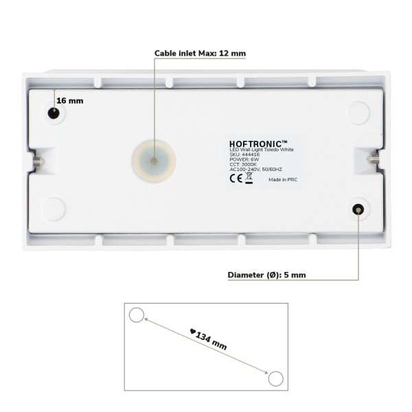 hoftronic toledo kantelbare led wandlamp 3000k war 8