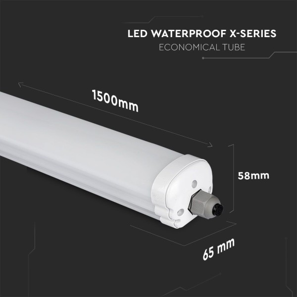 V tac ip65 led armatuur 150 cm 32w 5120lm 4000k ko 5