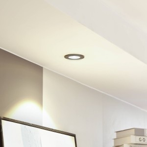 Arcchio LED downlight Lirin, zwart, 2.700K