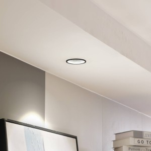 Arcchio LED downlight Niria, zwart, 4.000K