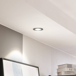 Arcchio LED downlight Zarik, zwart, 4.000K