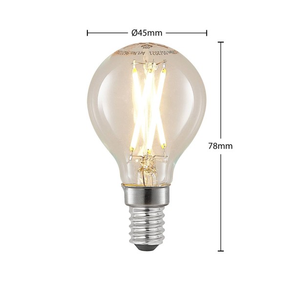 Arcchio led filament lamp e14 4w druppel dimbaar per 2