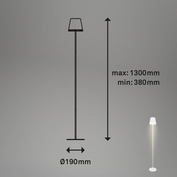 Briloner akku led vloerlamp