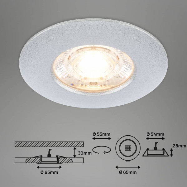 Briloner led plafondinbouwspot kulana mini ip44 per 3 2