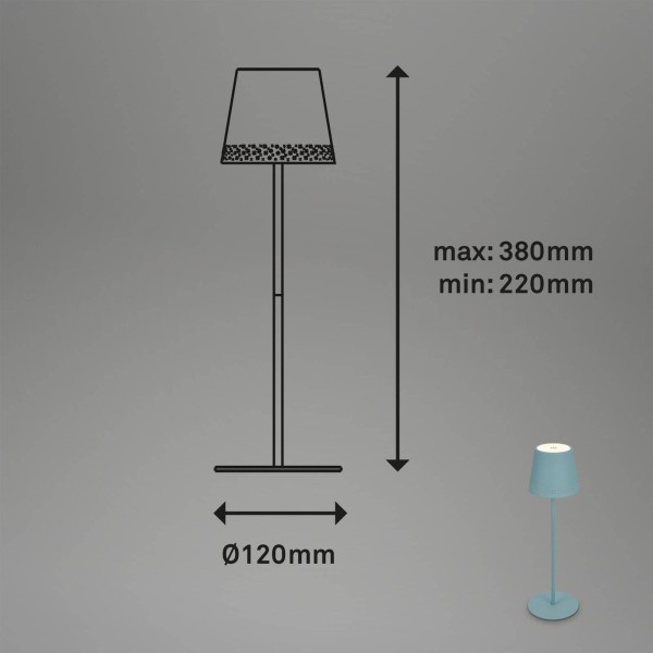 Briloner led tafellamp kiki met oplaadbare batterij 3. 000k