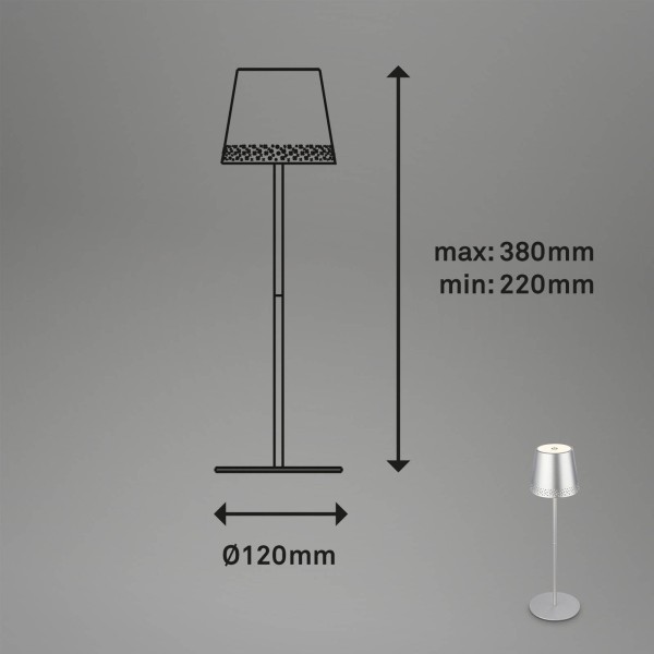 Briloner led tafellamp kiki met oplaadbare batterij 3. 000k