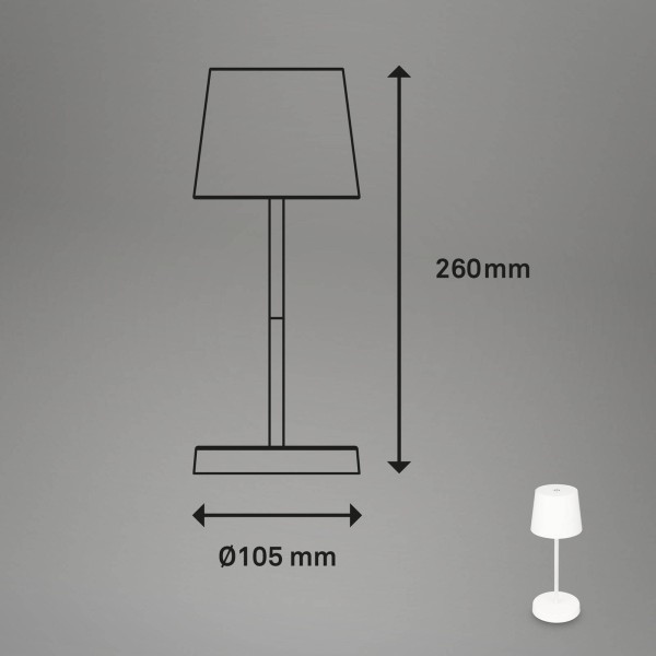 Briloner piha led tafellamp met oplaadbare batterij