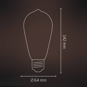 Calex E27 ST64 3,5W LED filament goud 821 dimbaar