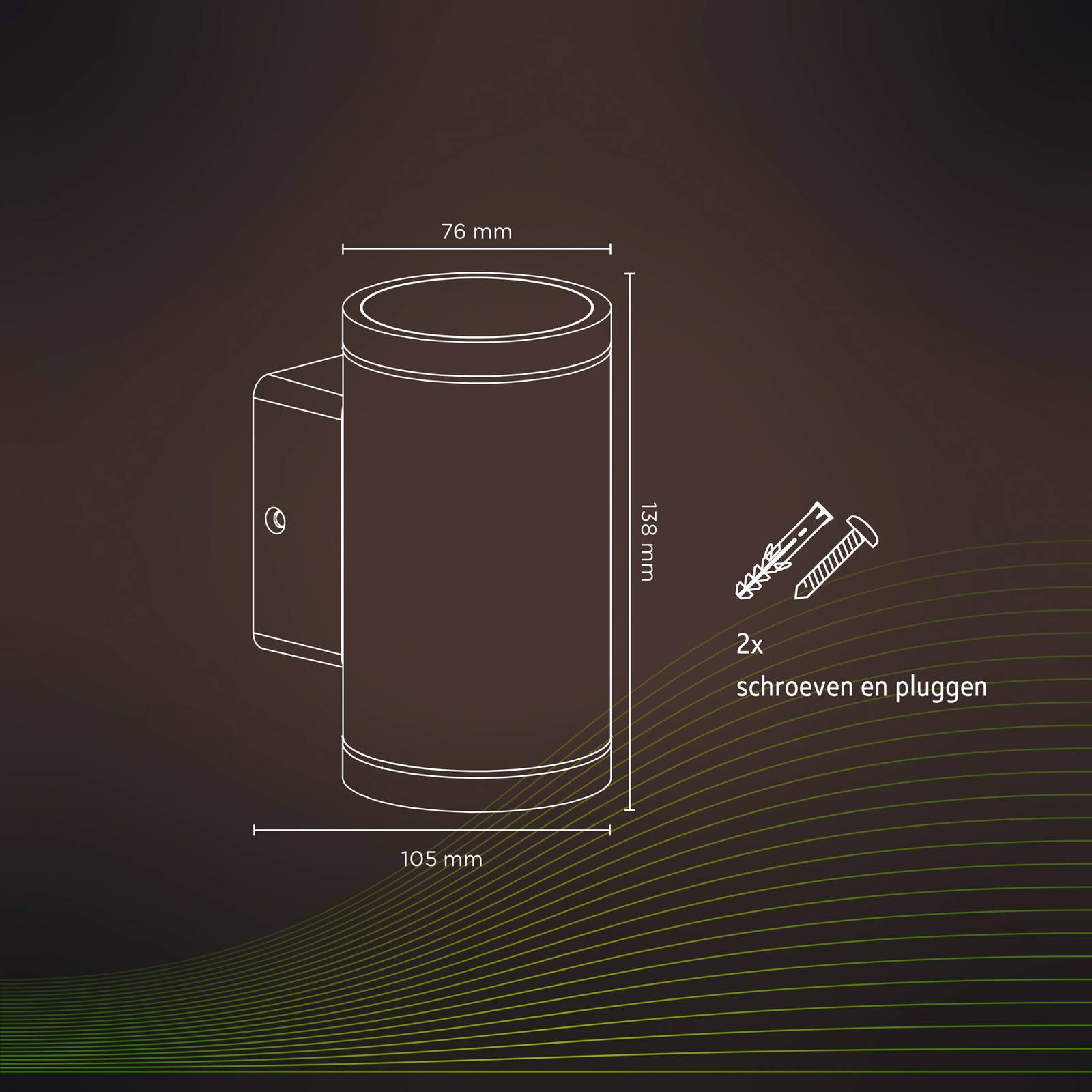 Calex slimme buiten downlight rgbw, set van 2