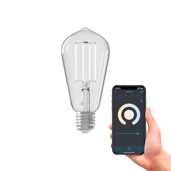 Calex smart e27 st64 led 7w filament 1800-3000k