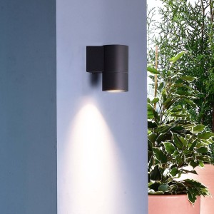 Deko-Light Buitenwandlamp Achernar 1-lamp down zwartgrijs