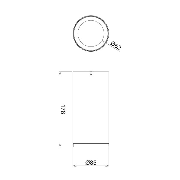 Deko-light led opbouwdownlight lucea 15 w zwart