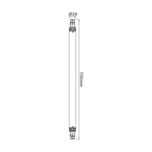 Deko-Light LED vochtbestendige lamp Tri Proof Slim, lengte 70 cm