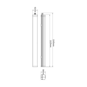 Deko-Light Tri Proof Motion LED vochtbestendige lamp, 114,5 cm