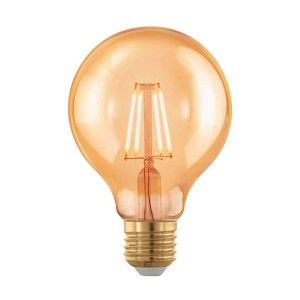 EGLO LED bol E27 G80 4W filament 1.700K amber dimbaar