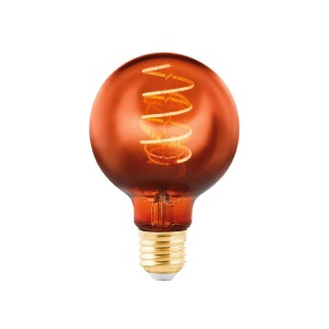 EGLO LED bol E27 G80 4W filament 2.000K koper