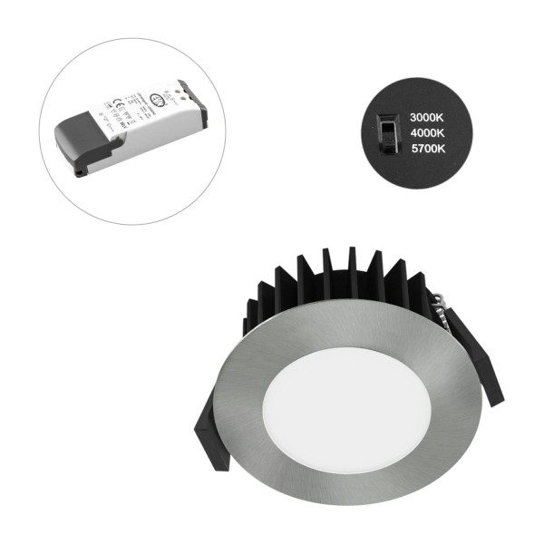 Evn solido68 led inbouwlamp 10w chroom