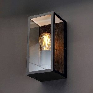 Eco-Light Buitenwandlamp Karo, houtdecor