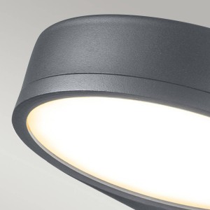 Elstead LED buitenwandlamp Zola, roestvrij staal grijs