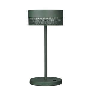 HELL LED tafellamp Mesh oplaadbare batterij, hoogte 30 cm, spar groen