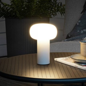 Konstsmide LED tafellamp Antibes, IP54, accu, RGBW, wit