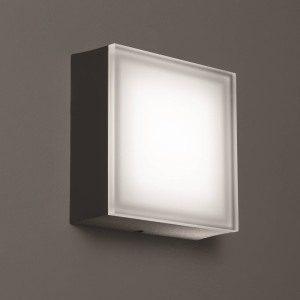 LCD LED buitenwandlamp 1426 grafiet 20 x 20 cm