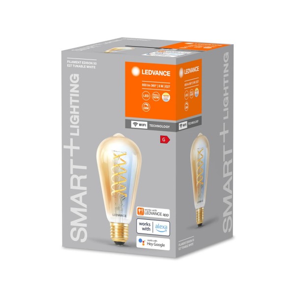 Ledvance smart+ wifi e27 8w edison goud 822-850