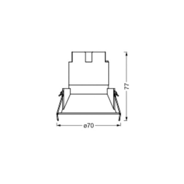 Ledvance twist led inbouwspot o7cm 840 witwit 2