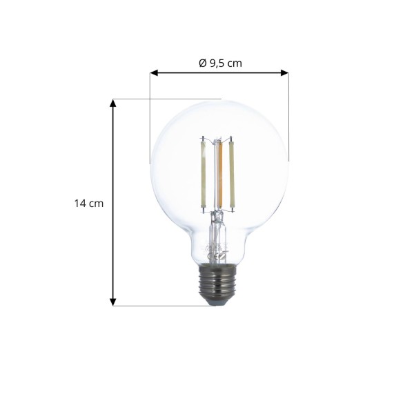 Luumr slimme led e27 g95 7w helder zigbee tuya hue