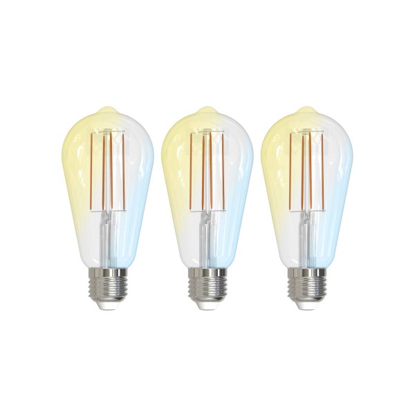 Luumr slimme led e27 st64 7w zigbee tuya hue helder set van 3