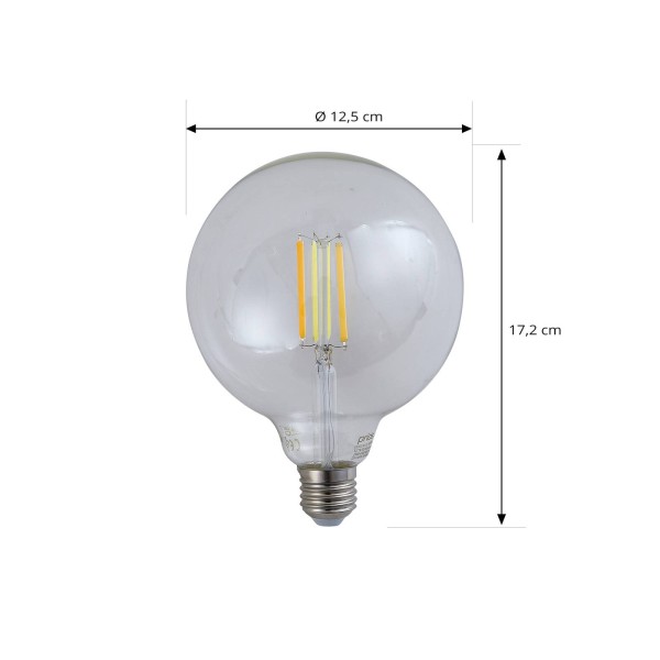 Luumr slimme led lamp helder e27 g125 7w tuya wlan cct