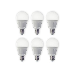 Lindby LED lamp, set van 6, E27, 8,5 W, mat, 3.000 K