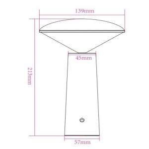 Lucide LED buiten tafellamp Jive, accu, dimbaar, zwart