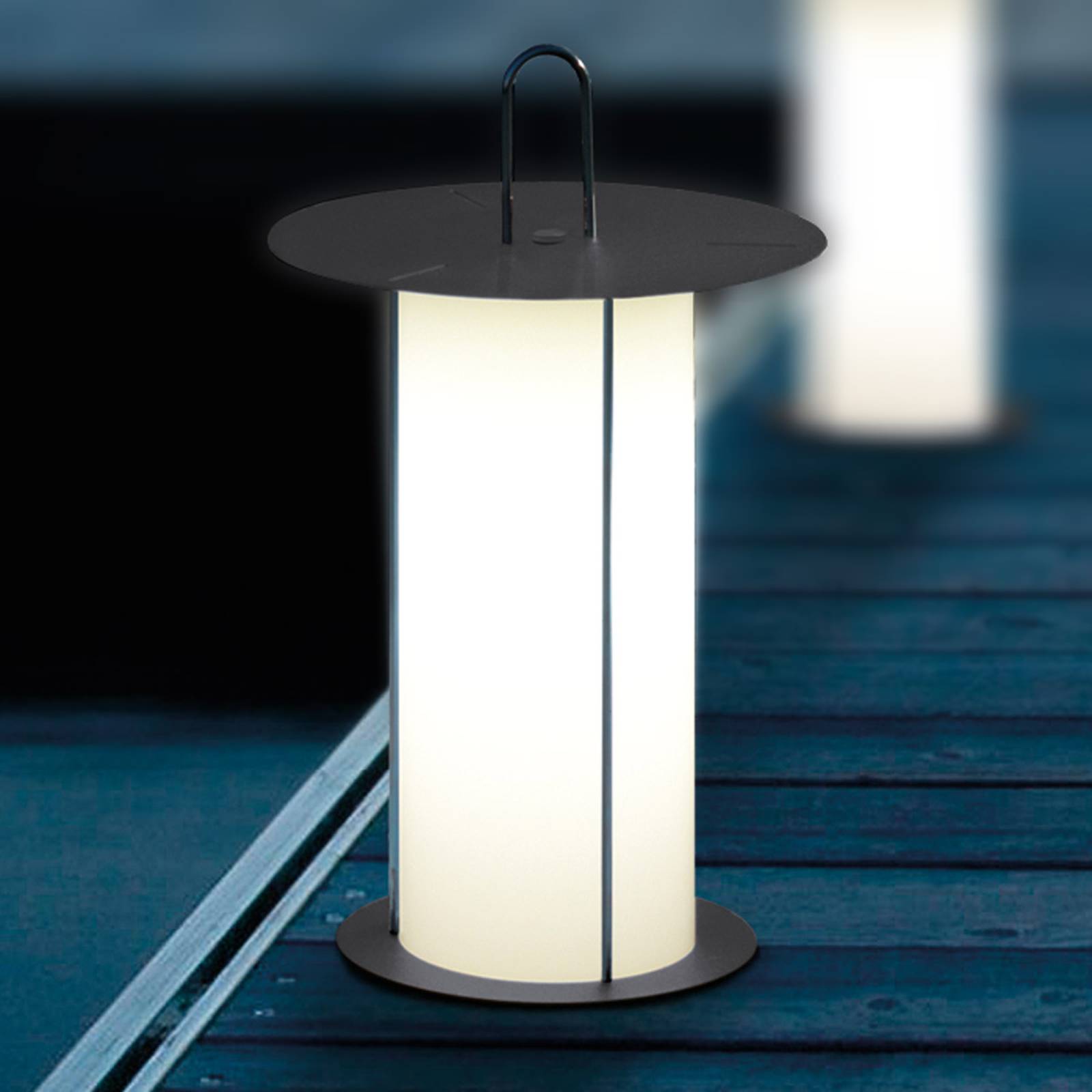 Modo luce diogene led terraslamp accu grafiet